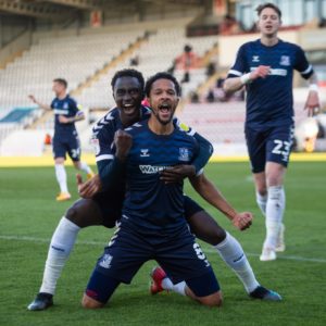 Timothée Dieng buteur face à Morecambe