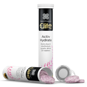 Pastilles d'électrolytes Healthspan Elite Activ Hydrate saveur fruits rouges
