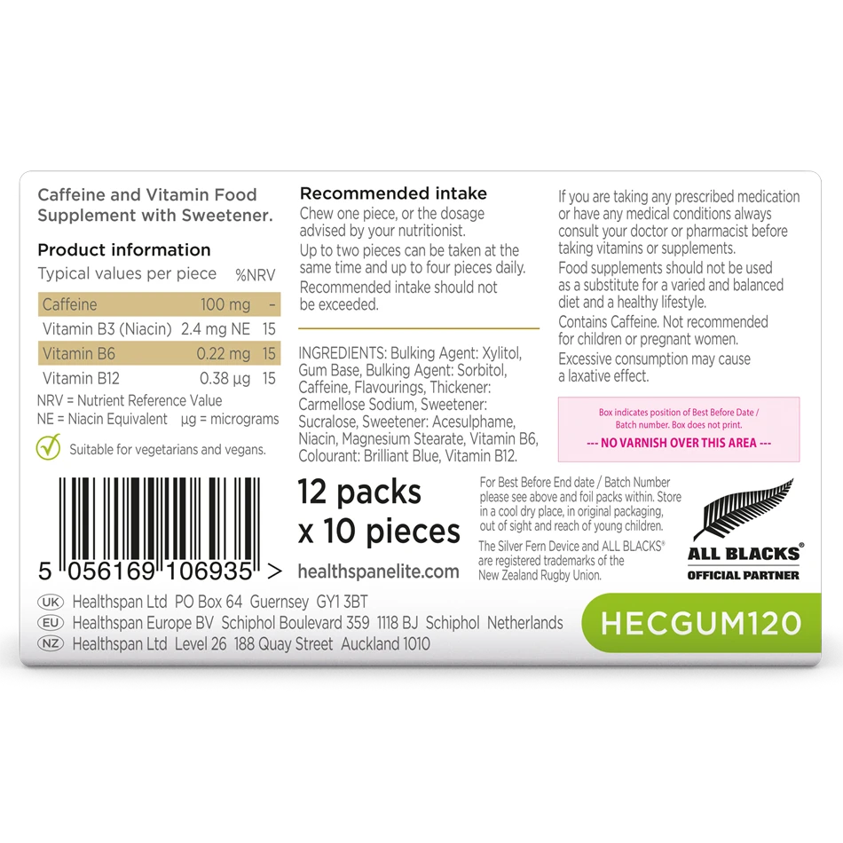 Kick Start Powder Kick-Start Caffeine Gum - Healthspan – Footboks