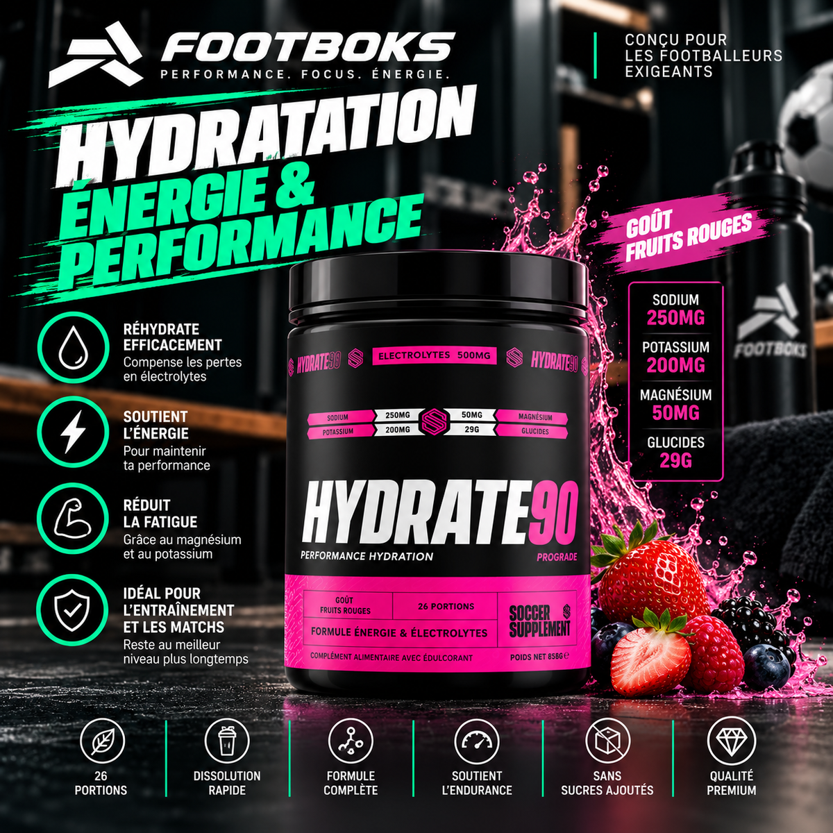 Hydratation et performance footballistique