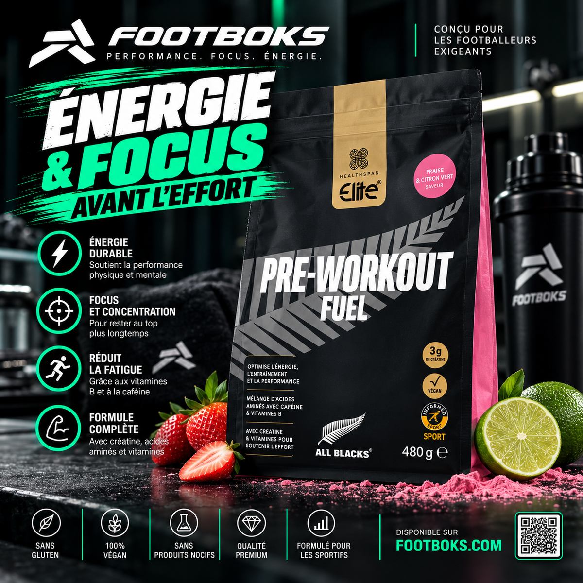 pre-workout healthspan energie focus